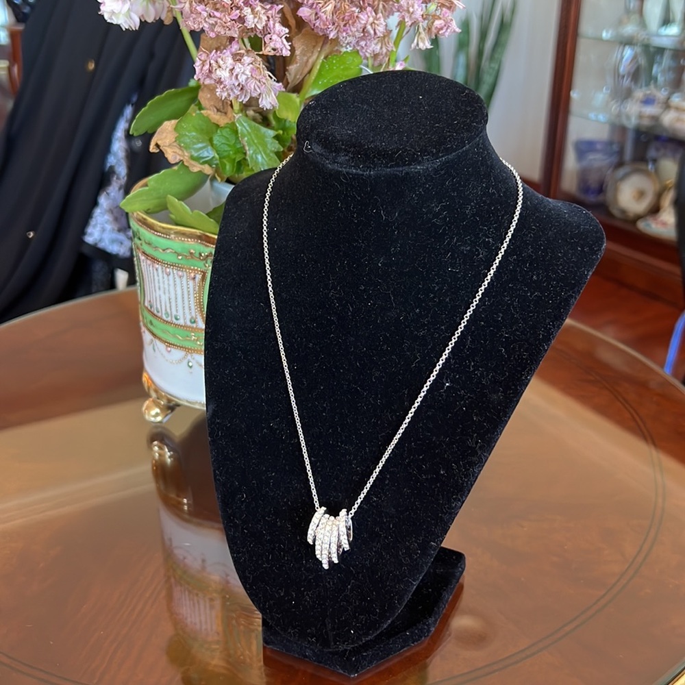 COSTUME SILVER RING NECKLACE - Picture 4 of 6